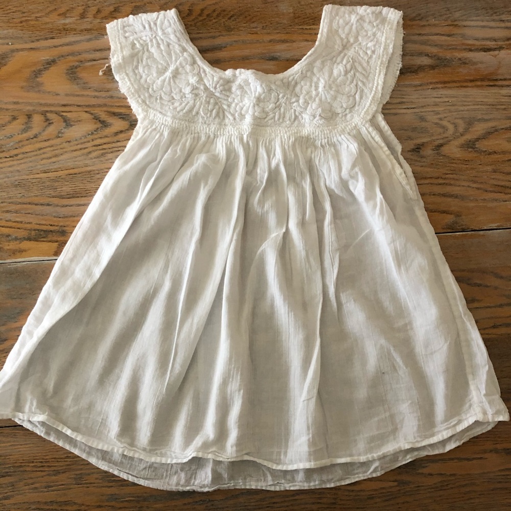 Nativa Flowy Embroidered Tank White L